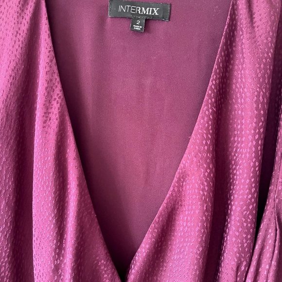 Intermix Maroon dress size 2 - Picture 4 of 5